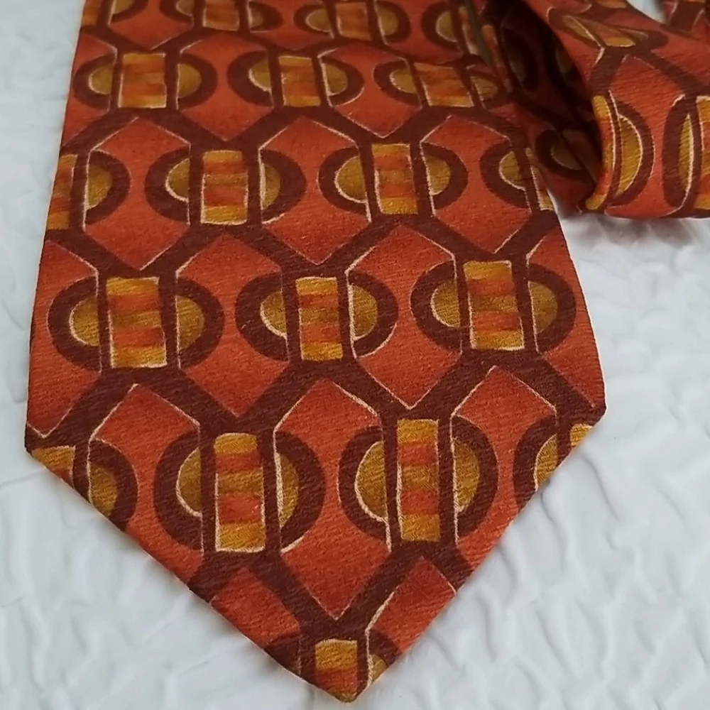 VTG Henry Grethel Orange/Yellow 70s styl ties
